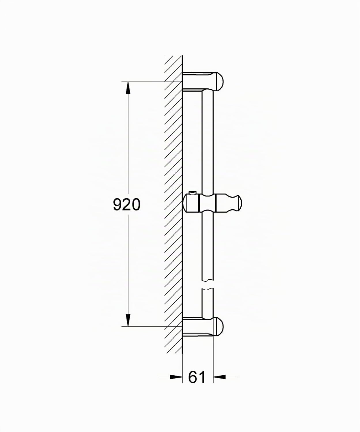 Grohe 27524000 Nouvelle Tempesta Barre de douche 900 mm (Import Allemagne)