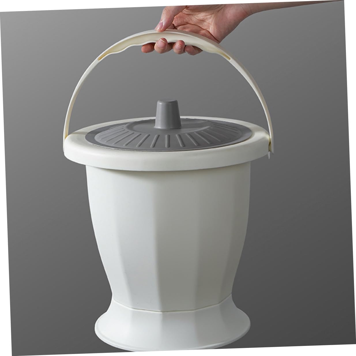 HOMSFOU Vaso da Notte e Facile da Pulire in Plastica Portatile per Adulti Coperchio Riutilizzabile per Casa e Viaggi per Anziani e Donne in Gravidanza