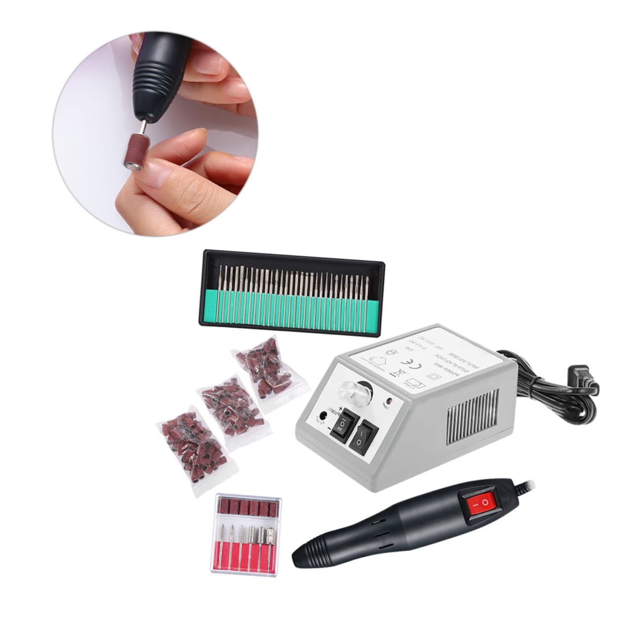 Fresa Elettrica per Unghie Set Manicure, 20000 Giri/min