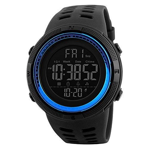 TONSY Digital Mens & Boys Sports Watch (Black Blue Dial) (B0818C882D) Amazon Price History, Amazon Price Tracker