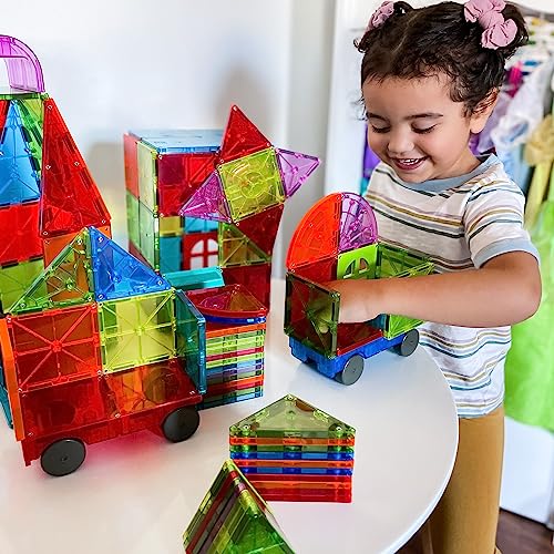 Image of MAGNA-TILES Metropolis 110-Piece Magnetic Construction Set, The ORIGINAL Magnetic Building Brand