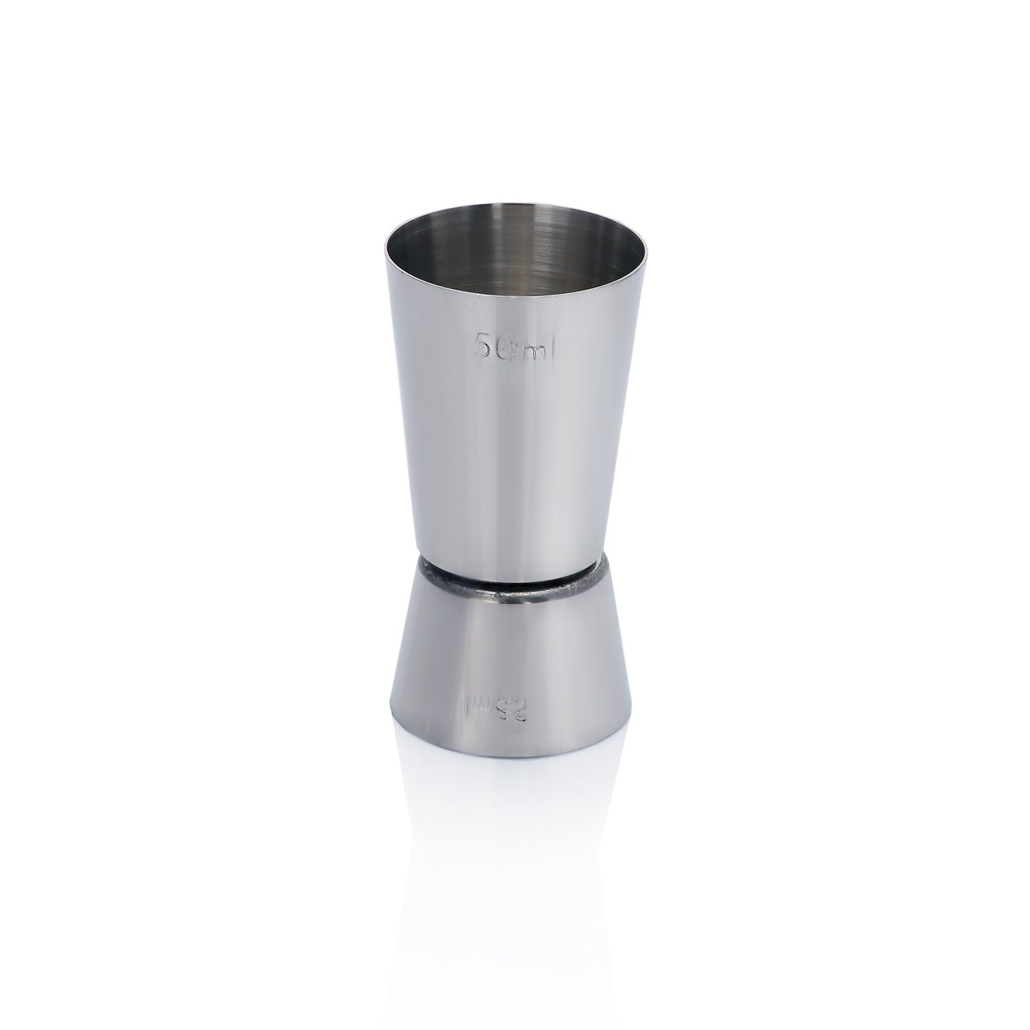 Urban Snackers Double Sided Jigger, Stainless Steel, Silver, 25 50 Ml, Use for Drink Measuring Peg Measure at Home, Hotel and Restaurant - Image 2 thumbnail