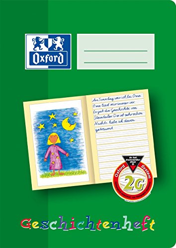 Preisvergleich Produktbild Oxford Geschichtenheft A5, Lineatur 2G (2. Klasse), grün, 10 Stück