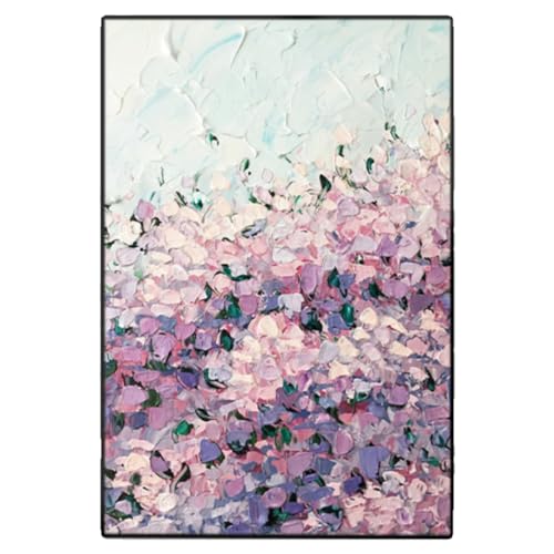 Peinture à l'huile abstraite violette pour habiller un mur vide de salon avec élégance