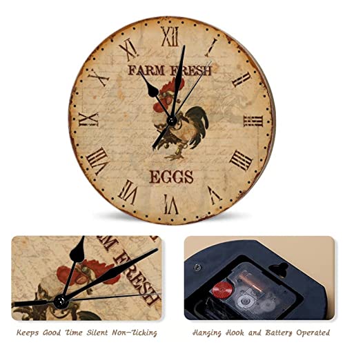 Horloge murale rustique anti tic-tac pour préserver le sommeil - 6