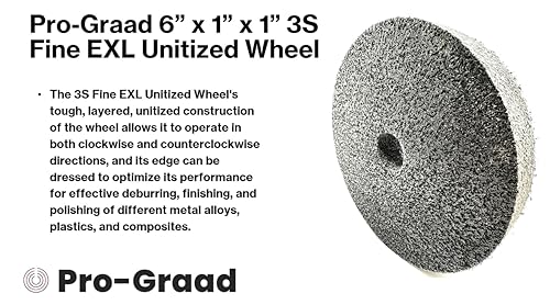 Image of EXL Unitized Wheel, Silicon Carbide, 6 inch Diameter x 1 inch Wide x 1 inch Arbor, 3S Fine | (Pack of 1)