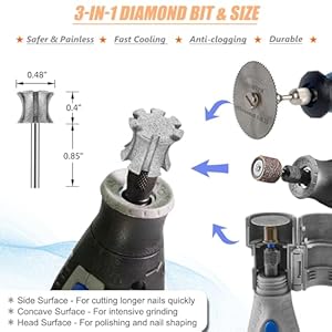   Dog-Nail-Grinder-Bits-Fast-Cooling-Tips-with-Anti-Clogging-Diamond-Dog-Nail-Grinder-Sawtooth-Head-for-Claw-Care-Grooming-18-Dremel-Sanding-Drums-Replacement-for-Anxious-Dogs-SuperC-120-3P