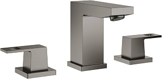 GROHE EUROCUBE DN 15 - Batería de lavabo (3 agujeros, grafito cepillado)