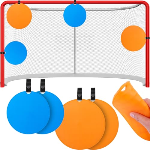 Hockey Shooting Targets Silicone Goal Target Discs for Hockey & Lacrosse Training Improve Accuracy Reusable High-Visibility Durable Shooting Aid for Players & Backyard Practice