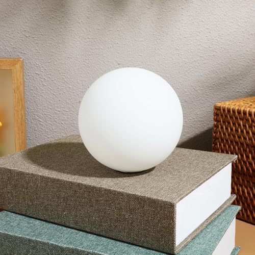 Image of HEMOTON Spherical Lampshade Lamp Shade Chandelier Globe Modern s Chandelier s Small Mount Living Room Modern Round Large White Glass