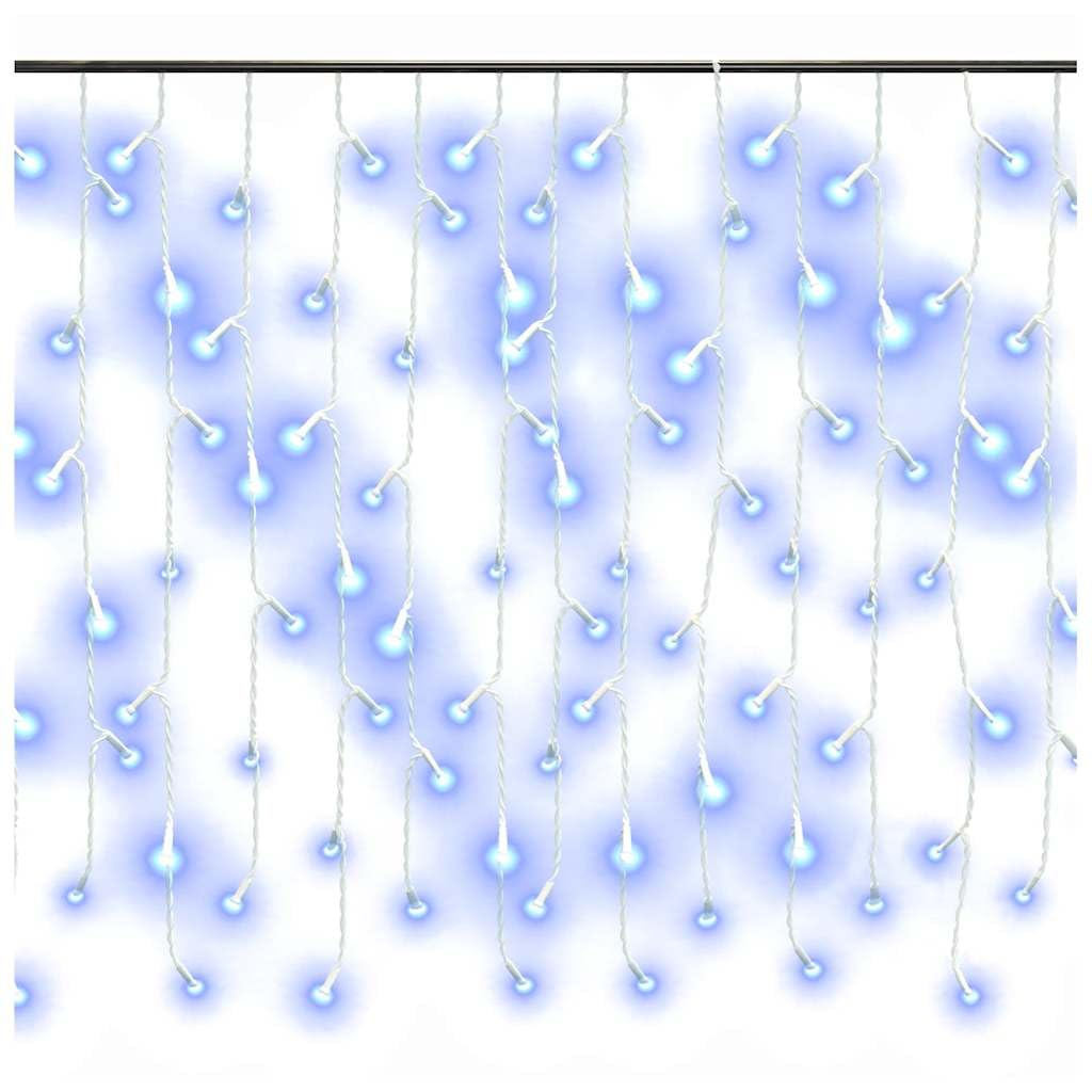 Lichtervorhang LED Eiszapfen 10 m 400 LED Blau, 8 Funktionen, IP44 Wasserdicht für Weihnachten, Party, Hochzeit, Innen- & Außendekoration