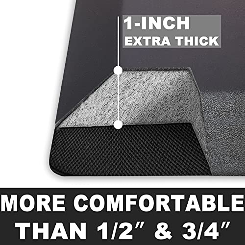 1" Extra Thick Anti Fatigue Floor Mat,Kitchen Mat, Standing Desk Mat – Comfort at Home, Office, Garage - Advanced PU Foam (Black, 30" L x 20" W) - Image 3