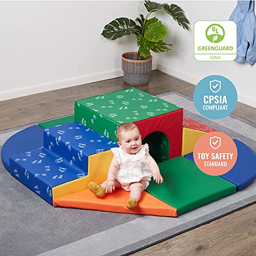 Ecr4Kids Softzone Lincoln Tunnel Climber, Toddler Playset, Assorted, 9-Piece #TOP3