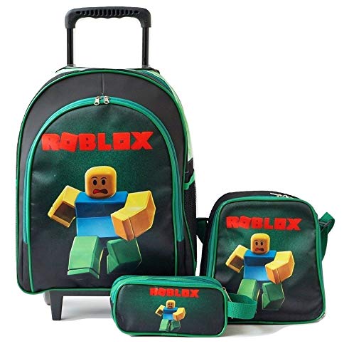Mochila Rodinhas Roblox Noob Lancheira Estojo Kit Nub