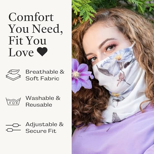 Scarf Mask – Adjustable Fashion Mask Neck Gaiter – Made of Polyester, Balaclava Mask for Women – Bandana2