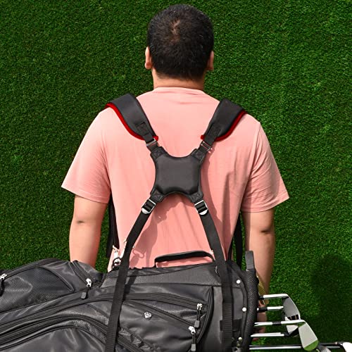 Image of BIG TEETH Golf Bag Strap Adjustable Padded Carry Strap Replacement,Golf Double Shoulder Bag Straps with 4 Rotate Buckles for Taylormade Callaway Backpack Staff Bag Straps