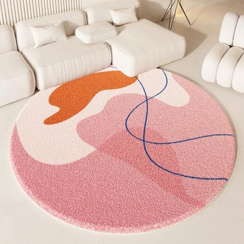 Tapis moelleux rose 120x120 cm isolation thermique du sol