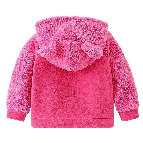 Toddler Winter Coat - Thicken Fleece Jacket with Warm Bear Ears Removable Hoodie3