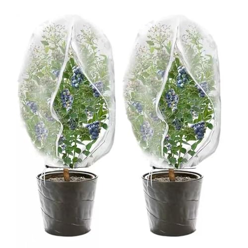 LUMOOM 2 redes de protección contra insectos con cordón, redes de protección para pájaros para árboles frutales, plantas de malla fina, red para verduras, red de protección para árboles frutales (1,8