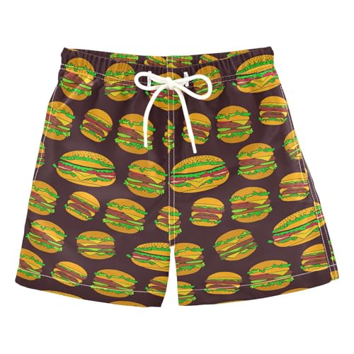 Boys Swim Trunks Hamburgers Toddler Swim Shorts Little Boys Bathing Suit Swimsuit Toddler Boy Swimwear 2T 202c1640