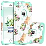 BENTOBEN Case for iPhone 6s/6, Pretty Pineapple Super Slim Hard PC Soft Rubber Glossy Anti-Scratch Shock Proof Impact Resistant Girl Women Protective Case Cover for Apple iPhone 6/6s 4.7