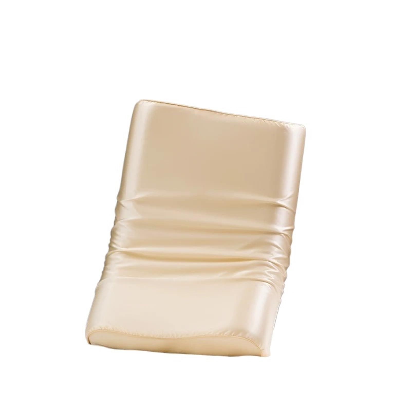 Silk pillowcase Silk Pillow Cover Satin Pillowcase For Solid Cushion Hair Skin Protect Decorative Case 30x50cm/40x60cm(Beige,1PCx40x60x10x12cm)