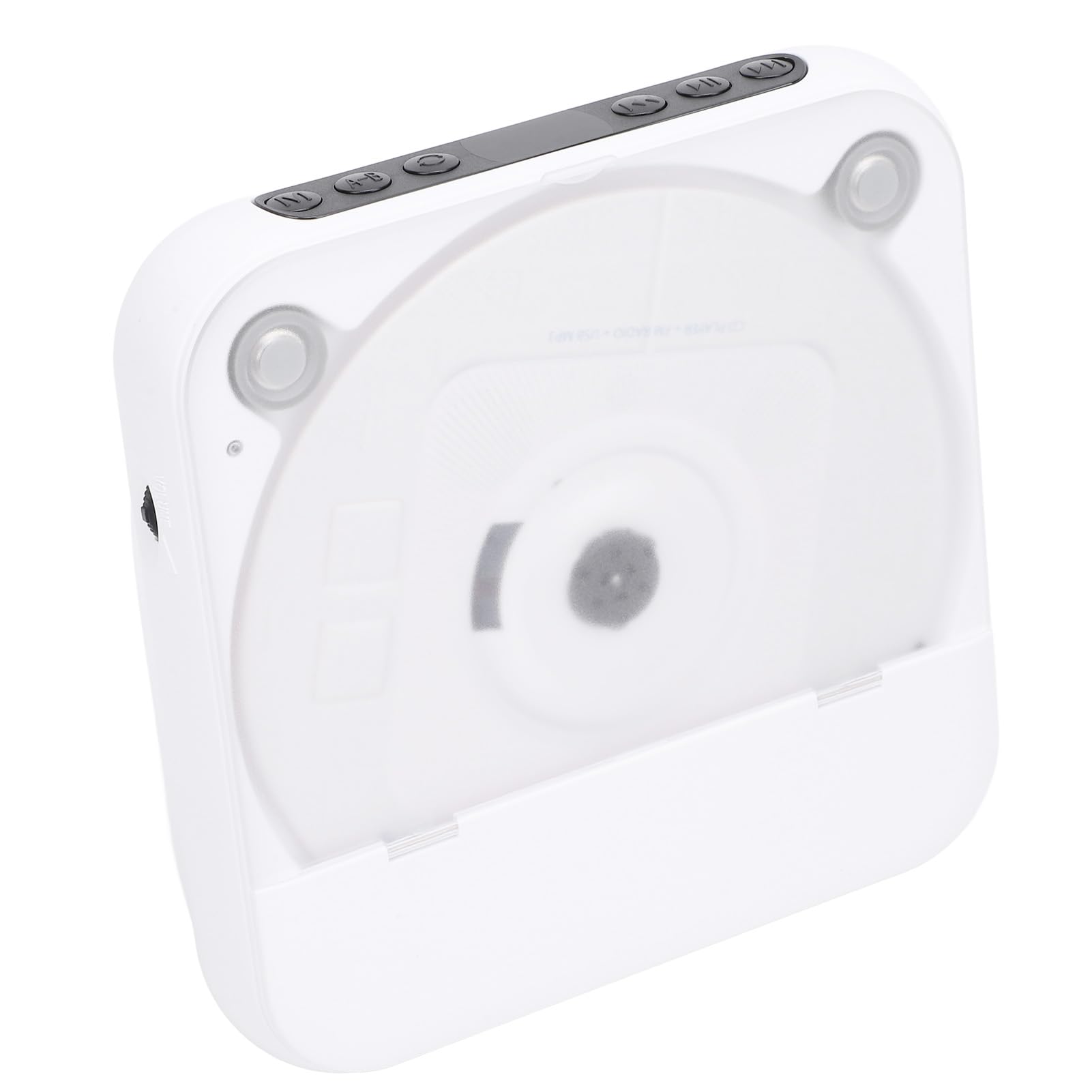 KUIDAMOS Lettore CD Portatile Bluetooth con Telecomando per la Riproduzione Domestica di più Dischi Design Elegante Batteria da 2000 MAh (Bianco)