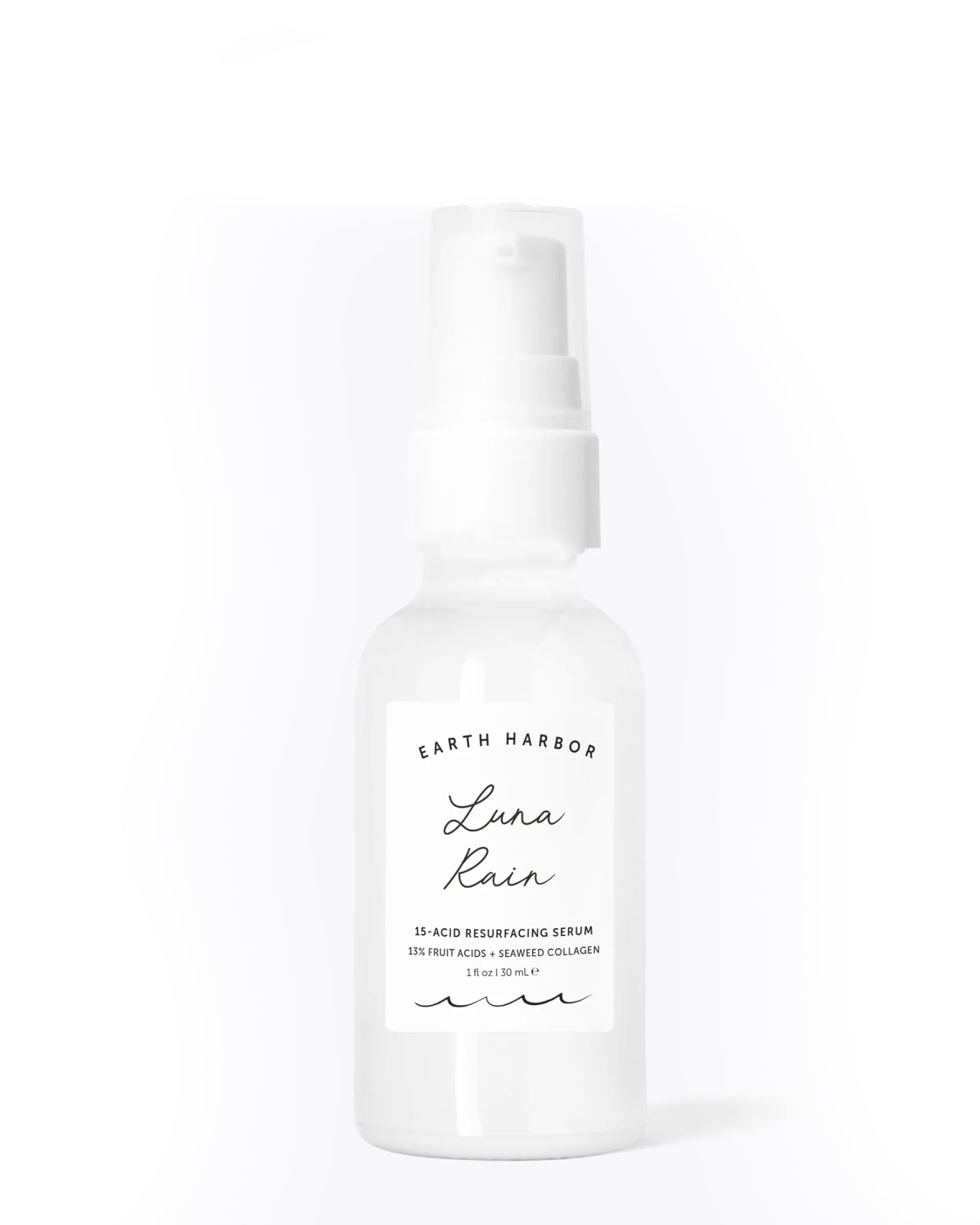 Earth Harbor | LUNA RAIN Phyto-Resurfacing Night Serum - Improves Skin Texture & Tone | Purely Natural & Cruelty-Free | Superfruit Acids + Seaweed