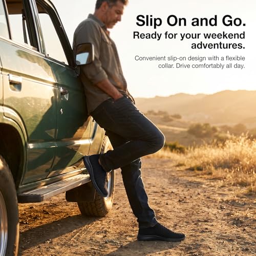 Image of TIOSEBON Men's Slip On Walking Shoes Arch Support Knit Mesh Lightweight Casual Comfortable Gym Workout Running Tennis Travel Standing Sneakers