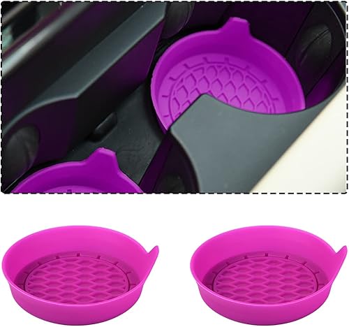 Paquete de 2 portavasos, tapete aislante de silicona de 3.1 pulgadas, impermeable, antideslizante, a prueba de derrames, accesorios universales para