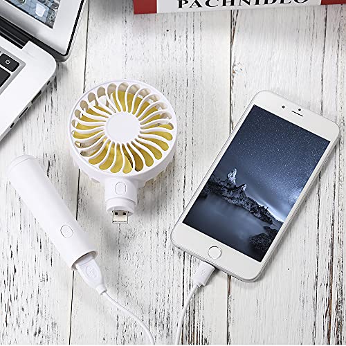 Splenssy Draagbare mini-handheld ventilator 2000 mA powerbank 3 snelheidsinstellingen voor reizen, kamperen en outdoor… - Image 7