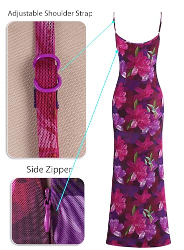 Image of VFSHOW Womens Sexy Formal Ruched Fitted High Slit Bodycon Maxi Dress Spaghetti Strap Sweetheart Cocktail Prom Evening Gown