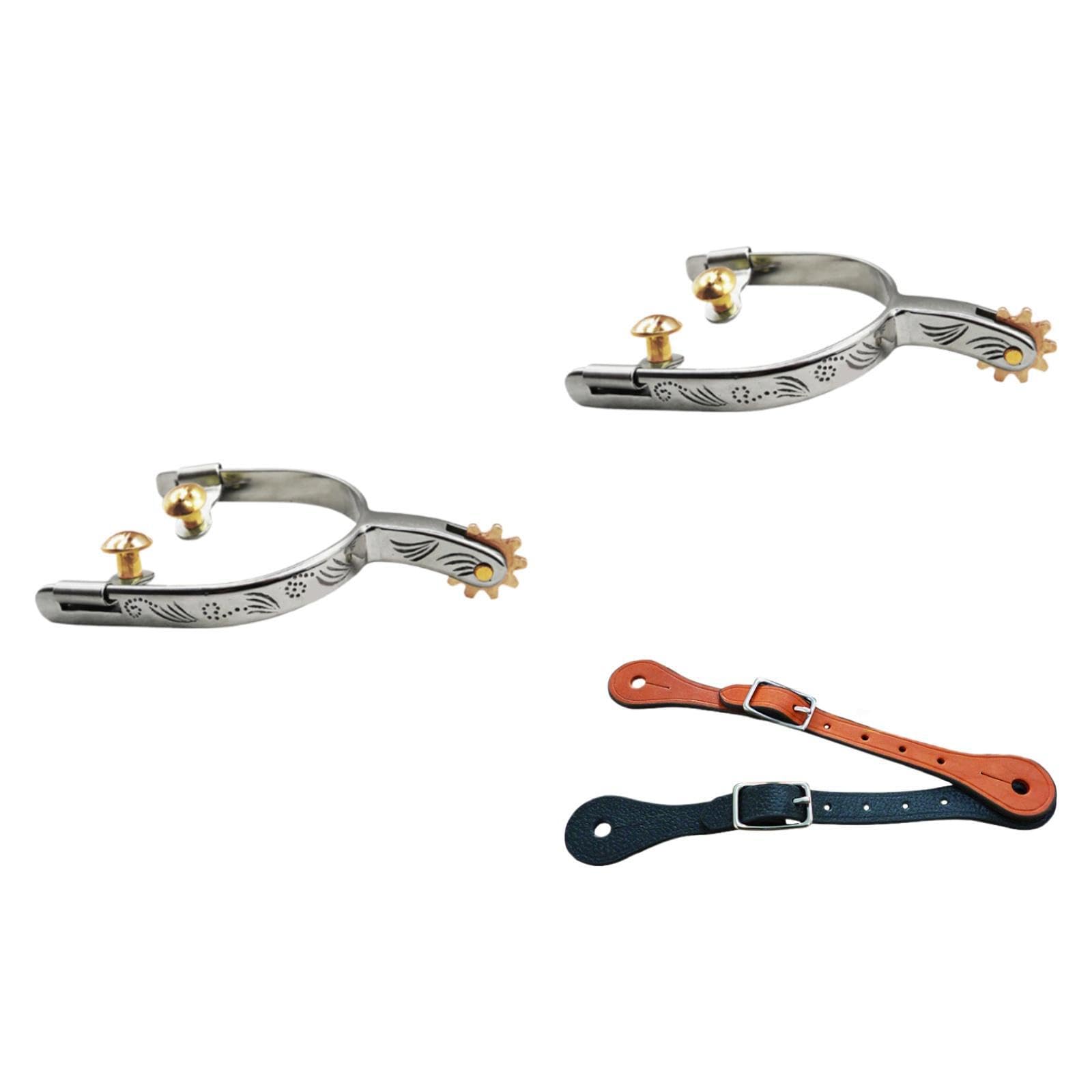 Attrezzatura sportiva per gare di allenamento, feste, professionale, in acciaio Per inox, sperone per stivali da cavallo, decorazione, robusto, per
