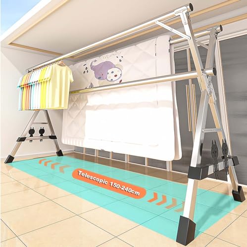 Étendoir à linge pliable et démontable compact pour petit espace - 6