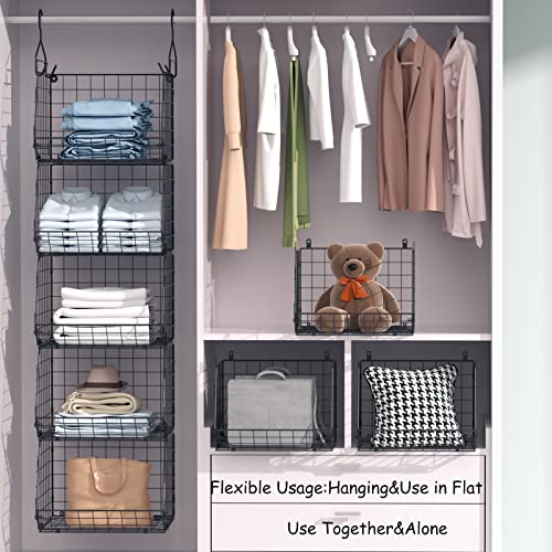 5-Tier-Closet-Hanging-Organizer-Clothes-Hanging-Shelves-with-4-Hanging-Hooks-5-S-Hooks-Wire-Storage-Basket-Bins-for-Clothing-Sweaters-Shoes-Handbags-Clutches-Accessories-Patent-Design