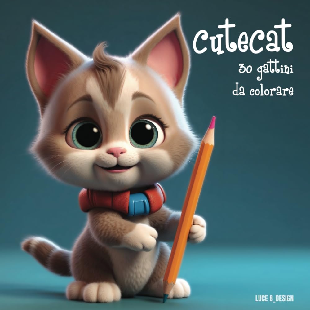 Cutecat livre de coloriage gattini pour enfants à dessiner