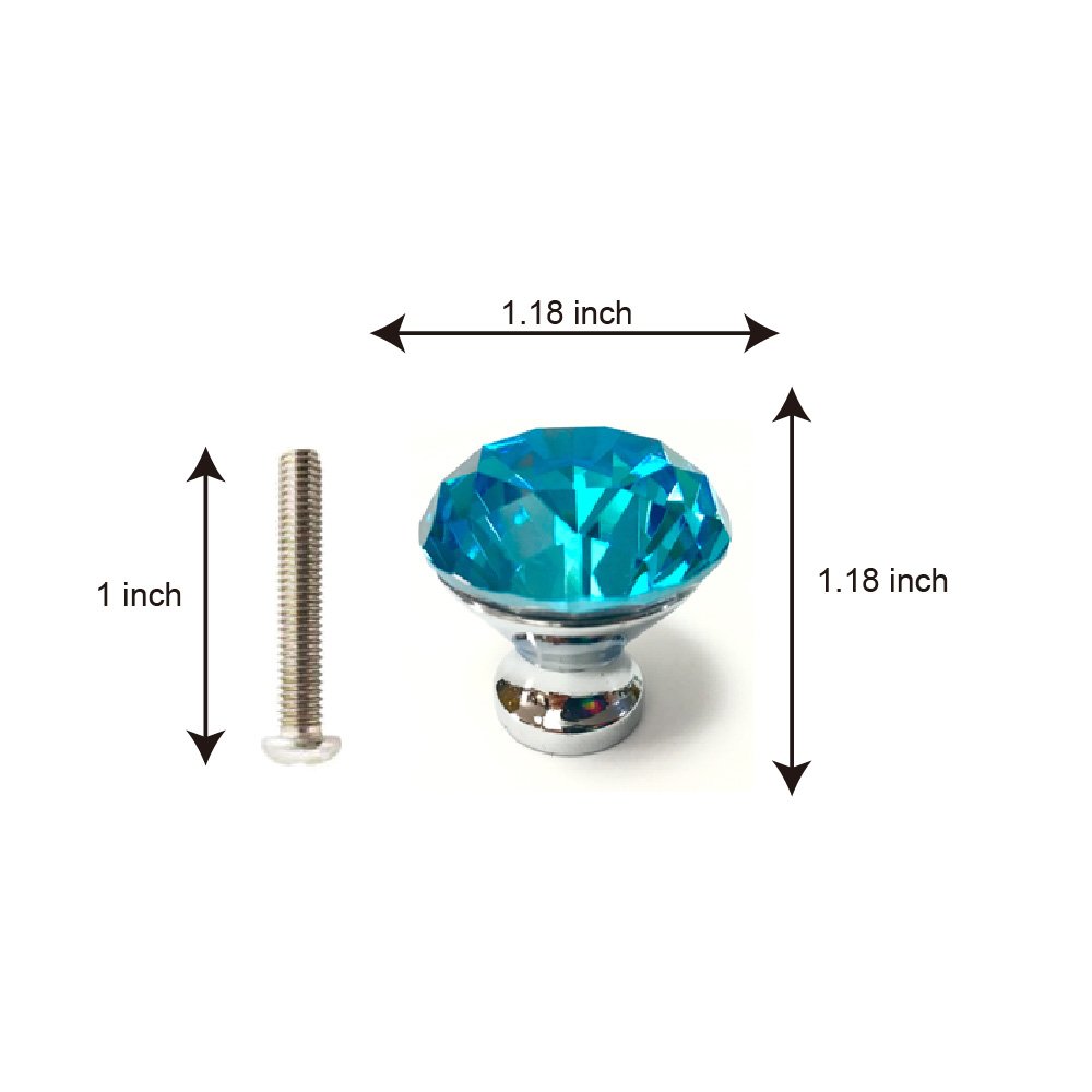 CLCTK Lot De 8 Boutons De Placard Ovales En Verre Doré Champagne Pour Commode, Tiroir, Meubles