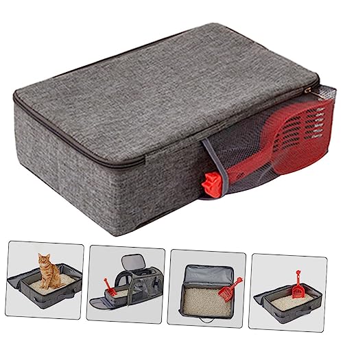 VANZACK Caixa Caixa De Areia Para Gatos Viagem Oxford Pano Maca Para Gatos Pá Água