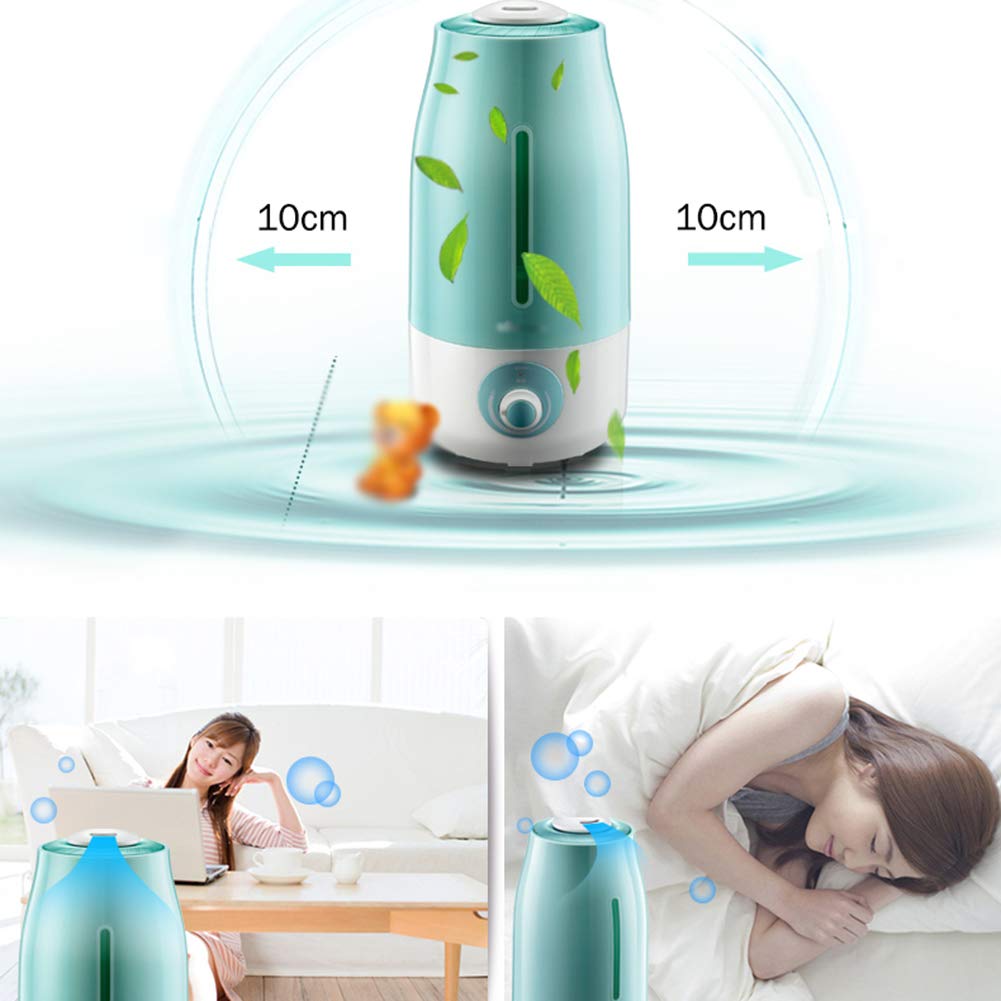 de Vapor frío ultrasónico, Caja de Aceite Esencial de aromaterapia/Tanque de Agua de Iones de Plata/Mudo / 3L de Gran Capacidad/Ajuste de Perilla/Apariencia de Moda