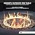 UPHA 42-inch Outdoor Propane Gas Fire Pit Table 50000 BTU Iron Round FirePit for Outside Patio with Tank Cover, Wind Guard, Removable Lid, Lava Rocks, Rain Cover, Grey