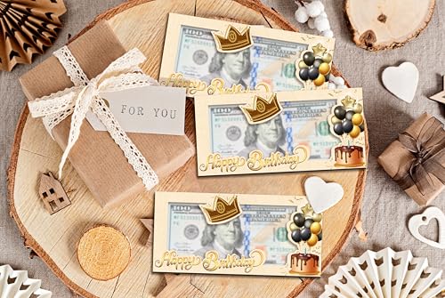 Wooden Birthday Money Holder, Happy Birthday Gifts For Friends Boys Girls, Cash Holder Holiday Party Supplies -034