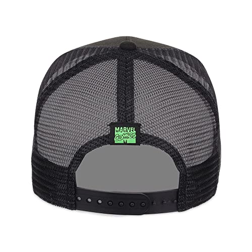 Hulk Retro A-Frame Trucker Adjustable Snapback Hat Blk/Pur #TOP3