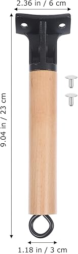 Miniatura 6 de Kichvoe Mango de madera de repuesto para sartén Wok sartén de cacerola a prueba de quemaduras mango largo para utensilios de cocina universales