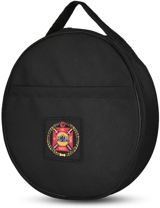Bricks Masons Knights Templar Commandery Fatigue Cap Case - Black Patch with Red & Gold Emblem