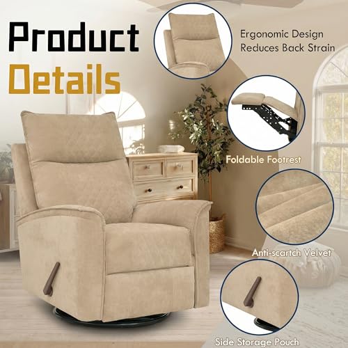 Sillón Plegable Terciopelo Marrón miniatura 4
