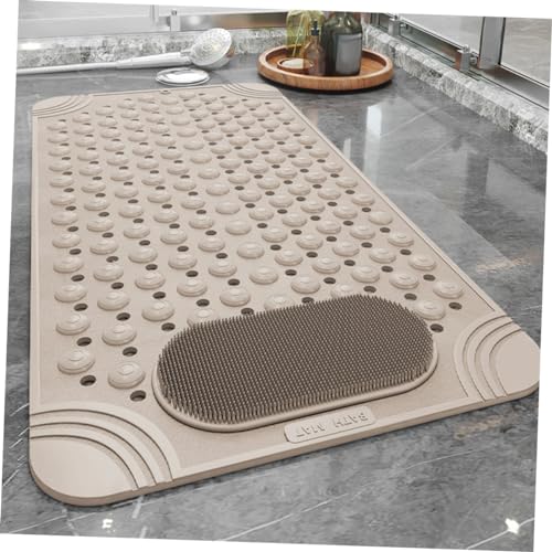 Alfombrilla de ducha antideslizante con ventosas y fregador de pies Mikikit para baño 3
