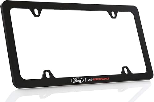 Miniatura 2 de Ford Rendimiento UV Impreso Negro Plástico Delgado Borde Placa Marco Titular 4 Agujero