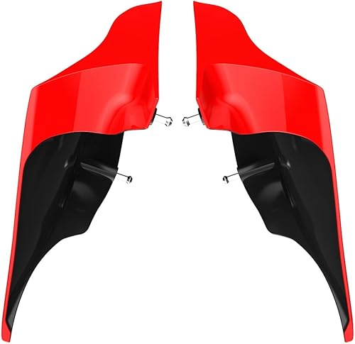 Miniatura 450 de Advanblack Barracuda - Cubiertas laterales estiradas plateadas (brillantes), paneles extendidos para Harley Touring Street Glide Road Glide Electra