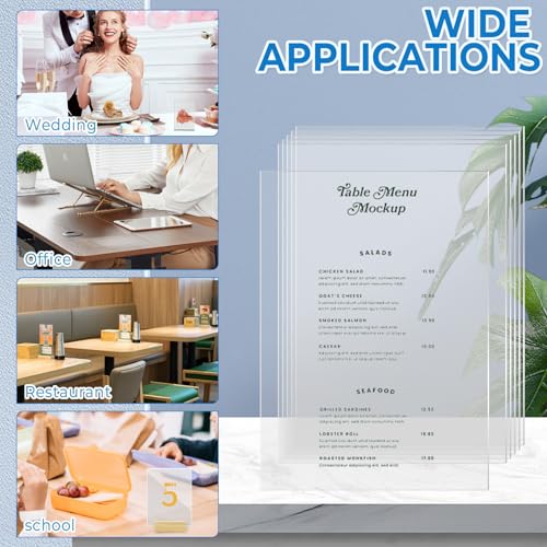 Image of TKOnline 15 PCS Plexiglass Sheets, 5 inch x 7 inch x 0.04 Clear PET Sheet Panels, Clear Acrylic Plastic Sheet for Picture Frame, Invitations, Poster Frames Plastic Board Visit the TKOnline Store