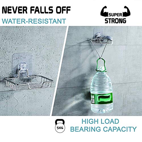 Image of HOKIPO Magic Sticker Series Self Adhesive Stainless Steel Soap Stands for Bathroom Wall - Pack of 1 (Model - NWAR3153)